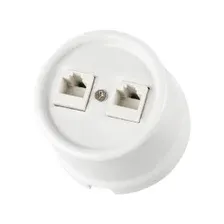 Розетка двойная компьютерная 2RJ45 белая «Болонь» TDM