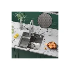 Кухонная мойка Roxen Simple 560220-50-GR (зернистый сатин) с коландером и дозатором (50х48 / зернистый сатин)