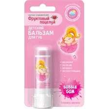 Бальзам для губ детский Фруктовый поцелуй Сладкая жвачка (3.7г)