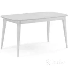 Обеденный стол Woodville Адель 145-190x80 (белый матовый)