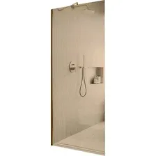 Душевая стенка MaybahGlass 79x195 MGD-696-3ш (бронзовое стекло/золотой)