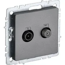 Розетка телевизионная IEK Brite BR-AF20-O-K46