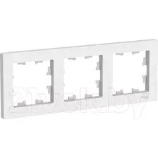 Рамка для выключателей и розеток Systeme (Schneider) Electric AtlasDesign ATN000103 (белый, 3 поста)