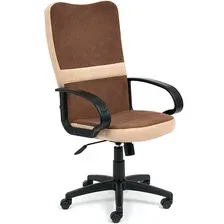 офисное компьютерное кресло Tetchair CH757 (флок), коричневый