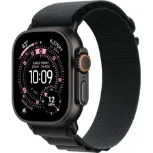 Умные часы Apple Watch Ultra 3 LTE 49 мм (титановый корпус, черный/черный, текстильный ремешок размера L)