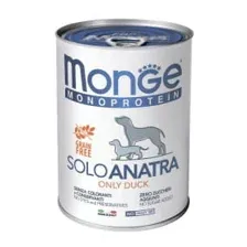 Влажный корм Monge Dog Monoprotein для собак, паштет из утки, консервы 400 г