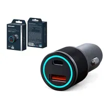 Устройство зарядное автомобильное c двумя портами (USB-C  USB-A) c LED-подсветкой, 48Вт REXANT