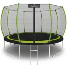 Батут с защитной сеткой Calviano 374 см - 12ft OUTSIDE master green (зеленый)