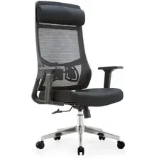 Кресло SitUp AURA LUX BLACK chrome (сетка Black/Black)
