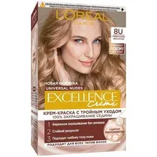 Крем-краска для волос без аммиака L'OREAL Excellence с тройным уходом, тон 8U, 255 г