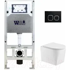Унитаз подвесной WeltWasser Amberg 506 ST + Nesenbach 004 GL-WT + Amberg RD-BL