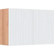 Runo Шкаф для ванной Соренто 60x40/Тренто 60x40 вертикаль (крафтовый дуб/белый)