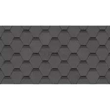 Гибкая черепица DOCKE Pie Standard Сота Серый (ZRSM-1045)