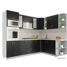 Готовая кухня Интерлиния Мила Крафт 1.88x2.6 правая (дуб английский)