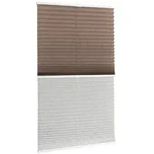 Штора-плиссе Delfa Basic Сrush СПШ-35201/3504 (68x160, тауп/белый)