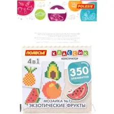 Конструктор Полесье Классик Мозаика №7 экзотические фрукты 73201 (350эл)