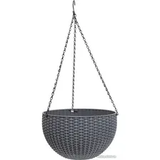 Кашпо Botanica Rattan (21x13 см, серый)
