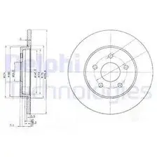 Тормозной диск DELPHI BG3663C полный , задняя ось