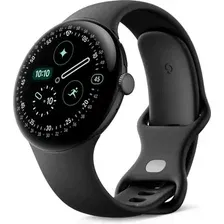 Умные часы Google Pixel Watch 4 LTE 45 мм (черный матовый/обсидиан, спортивный силиконовый ремешок)