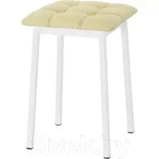 Табурет AMC Comfort 7К6.15 (кожзам светло-желтый/белый)