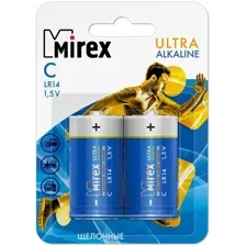 Батарейка Mirex LR14 C Алкалайн 2 шт 23702-LR14-E2