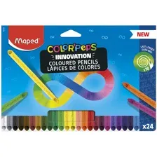 Цветные карандаши COLOR'PEPS INFINITY из ударопрочного грифеля, треугольные, 24 цвета