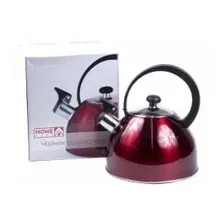 Чайник металлический со свистком и пластмассовой ручкой 2,2 л GS-04003BBY-2.2L