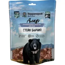 Лакомство для собак ТерриториЯ Стейк бычий Амур / 563781 (55г)
