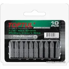 Набор бит Toptul PH2, FSBA0802G, 10шт