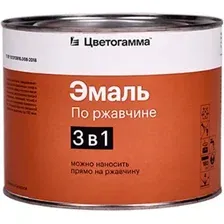 Грунт-эмаль Цветогамма По ржавчине 3 в 1 (0.8кг, зеленый)