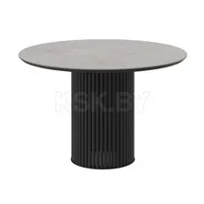 Стол Askar Round-116 avenue grey premium cer/черный