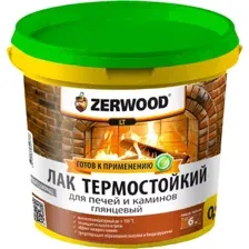 Лак для печей и каминов Zerwood термостойкий, глянцевый, 900 г