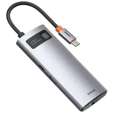Док-станция Baseus Metal Gleam Series 6-in-1 Multifunctional Type-C HUB Docking Station Gray WKWG030113