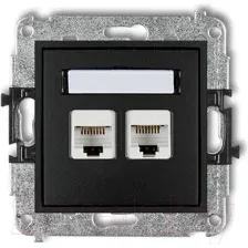 Розетка Karlik 2XRJ45 / 12MGK-6