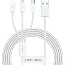 Кабель Baseus CAMLTYS-02, white, 1.5 м