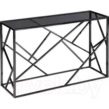 Консольный столик Stool Group Арт Деко 115x30 / ECST-015-BG-SK (стекло Smoke/сталь темный хром)