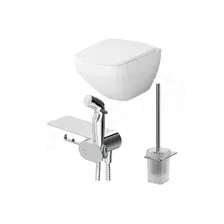 Подвесной унитаз AM.PM Inspire V2.0 CK50H0603W с гигиеническим душем (белый / хром)
