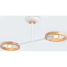 Потолочный светильник Ambrella Traditional TR8243/2 WH/LWD (белый/светлое дерево)