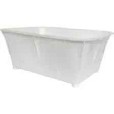Ящик для хранения ЮстаПласт С ручками / 4813514001045 (40л, белый)