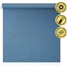 Рулонная электроштора НеоФьюжен Мегаполис 150х250 левая (синий, белая фурнитура)