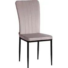 Стул TetChair Verter металл/флок 41x52x95 (светло-серый HLR14/черный)