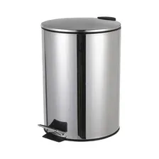 Ведро с педалью/тонкая крышка хром 12 л арт. 90023