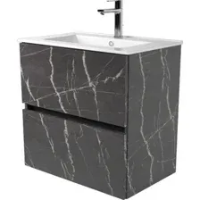 Дабер Тумба под умывальник 011 WeltWasser Deilbach 7517-60 Т11.6W.0.12Ч_light (с подсветкой, мрамор черный/черный)