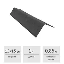 Ондулин Onduline Щипец/ветровая планка (антрацитово-серый)