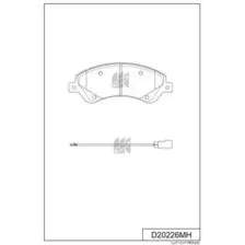 Тормозные колодки дисковые передняя ось MK KASHIYAMA D20226MH