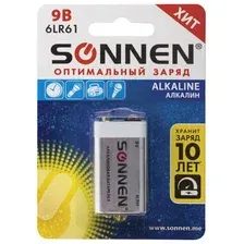 Батарейка Sonnen 6LR61 (9 В) alkaline (1 шт)