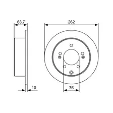 Тормозной диск BOSCH 0 986 479 W12 полный , задняя ось