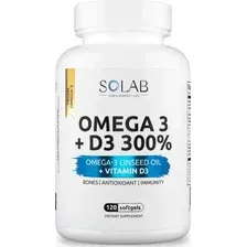 БАД Solab Omega 3  Витамин Д3 600МЕ (120 капсул)