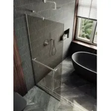 Душевая стенка MaybahGlass 69x195 / MGD-721-5у (бронзовое стекло/хром матовый)