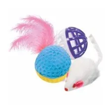 Набор игрушек для кошек мяч, мышь, шар, d40мм, 45мм, d40мм